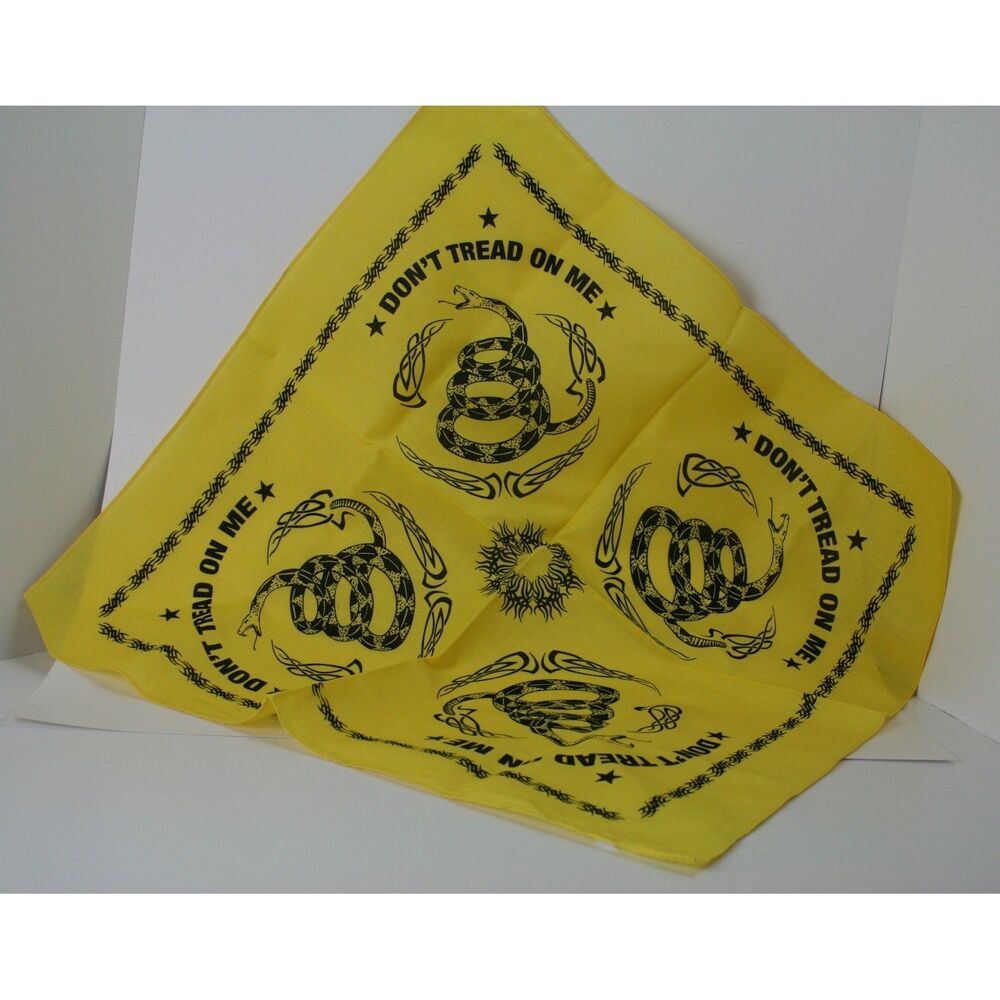 Rothco Dont Tread on Me Bandana Yellow Gadsden Flag Gadsden Snake Square 21x21